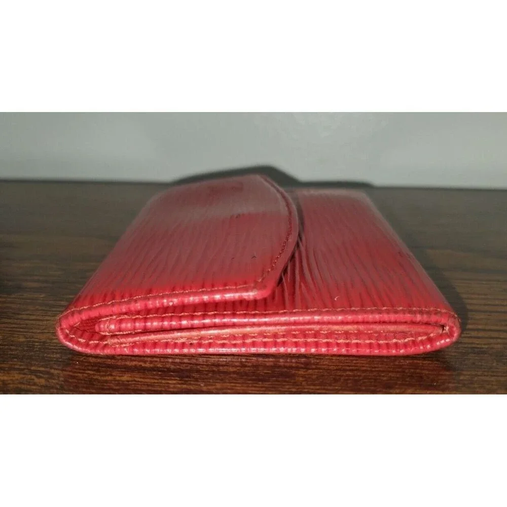 Louis Vuitton Epi Leather Card Holder Castilian‎ Red Vintage Wallet Spain M63587